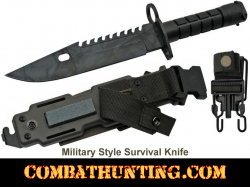 Military Style Survival Knife With Sheath