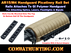 M4 M16 AR-15 Handguard Picatinny Rails Set of 2