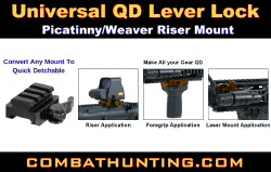 Riser Mount Adaptor 3 Slot Universal QD Lever Lock