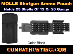 25 Round Shotgun Shell Ammo Reload Pouch Molle Black