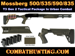 Mossberg 500/535/590/835 T3 Tactical Shotgun Stock Package Urban Combat Dark Olive Drab