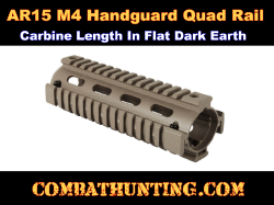 M4 Handguard Quad Rail Carbine Length Flat Dark Earth