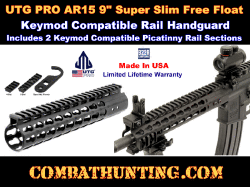 UTG PRO AR15 9" Super Slim Free Float Keymod Compatible Rail