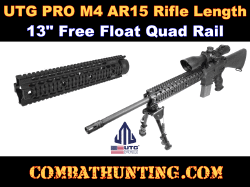 UTG PRO Model 4/AR15 Rifle Length 13" Free Float Quad Rail