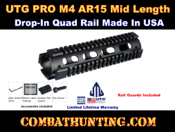 AR-15 Mid Length Mil-spec Picatinny Quad Rail Handguard For Triangle Cap