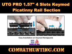 UTG PRO 1.57" 4 Slots Keymod Picatinny Rail