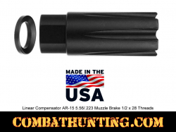 Linear Compensator AR-15 5.56/.223 Muzzle Brake 1/2 x 28 Threads
