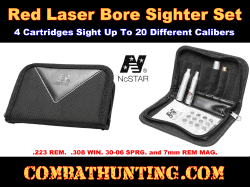 NcStar Cartridge Red Laser Bore Sighter Set .223,.308.,30-06,7mm