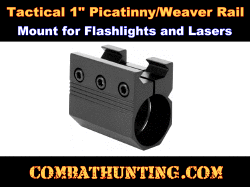 1 inch Picatinny Rail Mount for Flashlight or Laser Sight