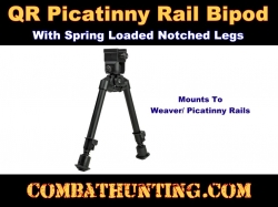 Bipod With Quick Release Weaver/Picatinny Mount