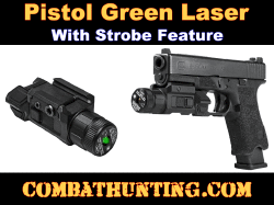 Pistol Green Laser Sight With Strobe