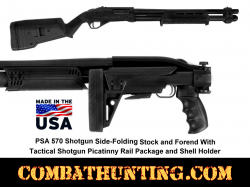 PSA 570 Shotgun Side-Folding Stock & Forend Package with Picatinny Rails and Shell Holder