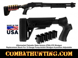PSA 570 Shotgun Replacement Stock With Shell Holder Black