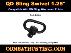 QD Sling Swivel Black 1.25" Loop