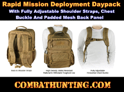 UTG Rapid Mission Deployment Daypack Dark Earth