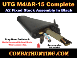 UTG AR-15 Fixed Buttstock, A2 Complete Assembly Kit Black