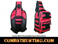 RED Sling Backpack First Aid EMS Emergency Medical Molle Bag