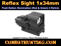 1x34mm Full Size Reflex Sight Red & Green Illumination