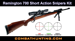 Remington 700 Short Action Rifle Sniper Scope & Mount Combo Kit