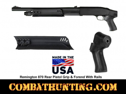 Remington 870 12 Gauge Pistol Grip and Forend Kit - Black