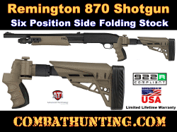 Remington 870 Six Position Adjustable Side Folding TactLite Stock FDE