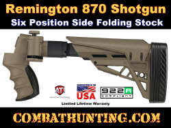 Remington 870 Six Position Adjustable Side Folding TactLite Stock FDE