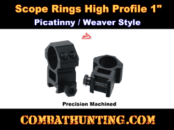 Accushot UTG High Profile Picatinny/Weaver Rings 1-Inch 2-Piece 