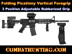 Rubber Overmolded Ergonomic Foregrip Folding Picatinny