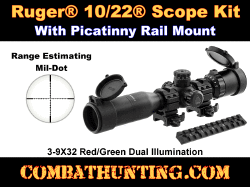 Ruger 10/22 Takedown 3-9X32 Scope & Picatinny Rail Mount Kit