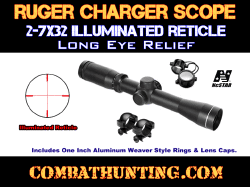 Ruger Charger Pistol Scope 2-7x32 Long Eye Relief Illuminated Reticle