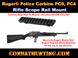 Ruger® Police Carbine PC9, PC4 Scope Mount Rail