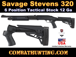 Stevens 320 Shotgun Collapsible Stock Six Position Adjustable