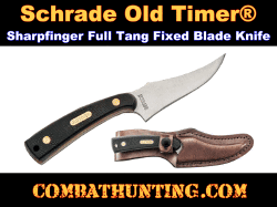 Schrade Full Tang Fixed Blade Hunting Knife With Leather Sheath