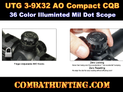 Leapers 3-9X32 AO CQB IE Scope 36 Color Illuminated Mildot