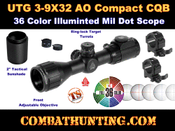 Leapers UTG 3-9X32 AO CQB IE Scope 36 Color Illuminated Mildot