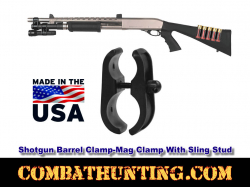 Shotgun Magazine Extension Clamp & 12/20 Gauge Barrel Mag Tube Clamp with Sling Stud