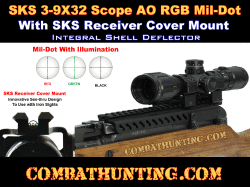 Sks Rifle 3-9X32 Scope Kit Sniper Mil-Dot With SKS Scope Mount