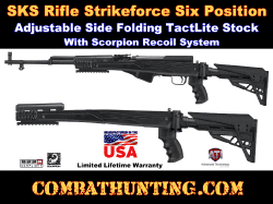 SKS Strikeforce Stock Adjustable Side Folding TactLite Stock With Scorpion Recoil System