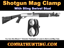 Shotgun Barrel Magazine Clamp With QD Sling Stud Mount