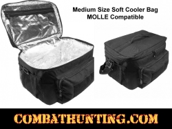 Medium Insulated Cooler Lunch Box With Molle Pal Webbing Black