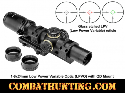 1-6x24mm Low Power Variable Optic (LPVO) with QD Mount