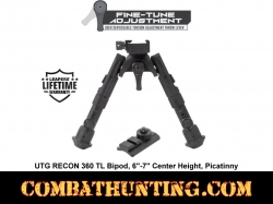 UTG®  Recon 360® TL Bipod, 5.6"-7.2" Center Height, Picatinny Mount