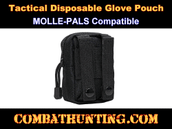 Tactical Disposable Glove Pouch Black Molle