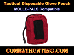 Tactical Disposable Glove Pouch Red Molle