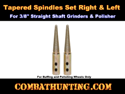 Tapered Spindles Set Right & Left 3/8" Arbor For Polisher & Bench Grinders