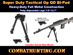 UTG Tactical OP Bipod, QD Lever Mount, Height 8.0-12.4"