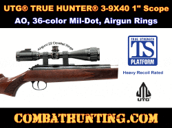 Scope Rings 1" Diameter For 22 cal /Air Rifle Medium  3/8 Dovetail Mount #u02 