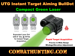 UTG Instant Target Aiming BullDot Compact Green Laser