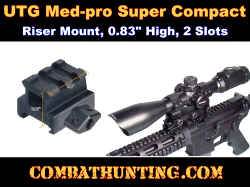 UTG Riser Mount 0.83" High 2 Slot Med Profile