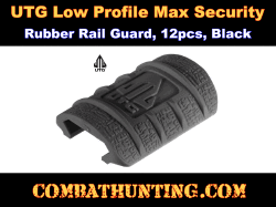 Picatinny Rubber Rail Guard Covers Black UTG Low Profile Max Security